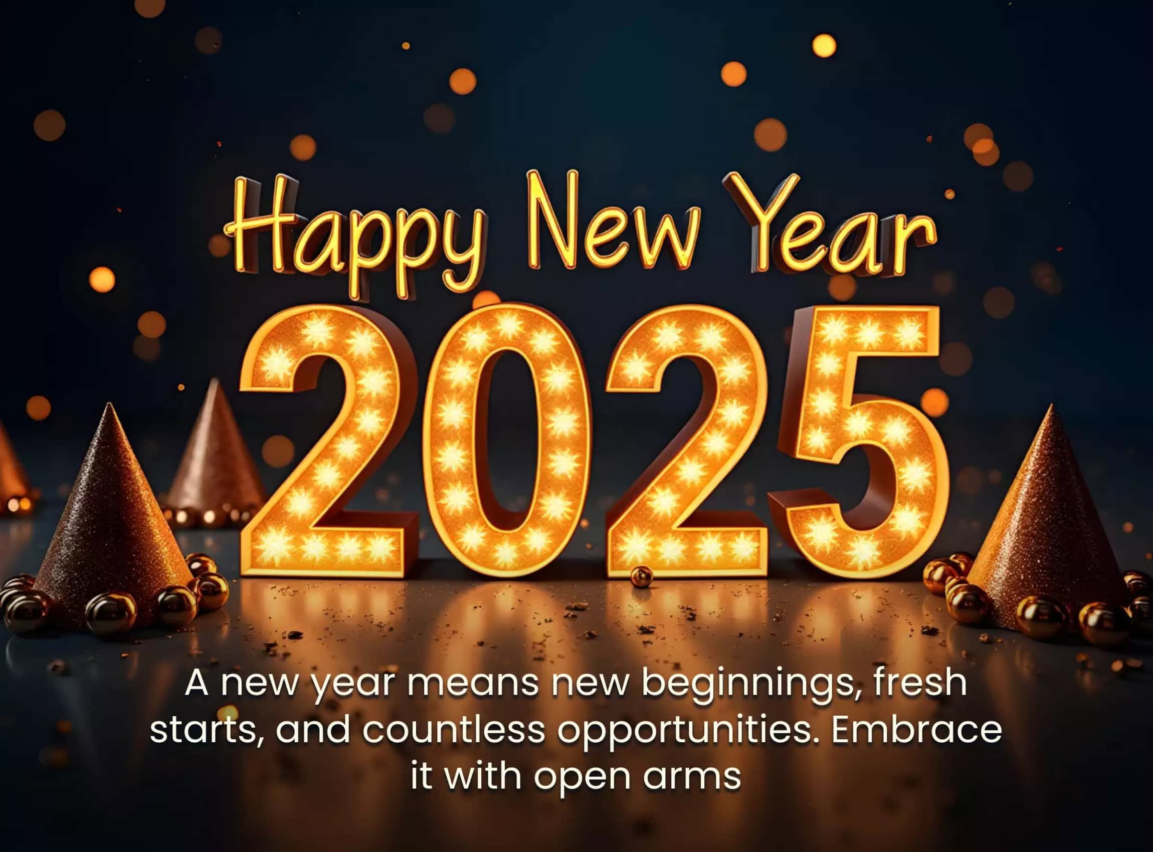 Happy New Year SMS, Messages, Quotes, Wishes, Greetings 2025