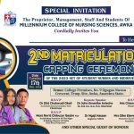 Millennium College of Nursing Sciences, Awka 2nd Matriculation/Capping Ceremony 2024