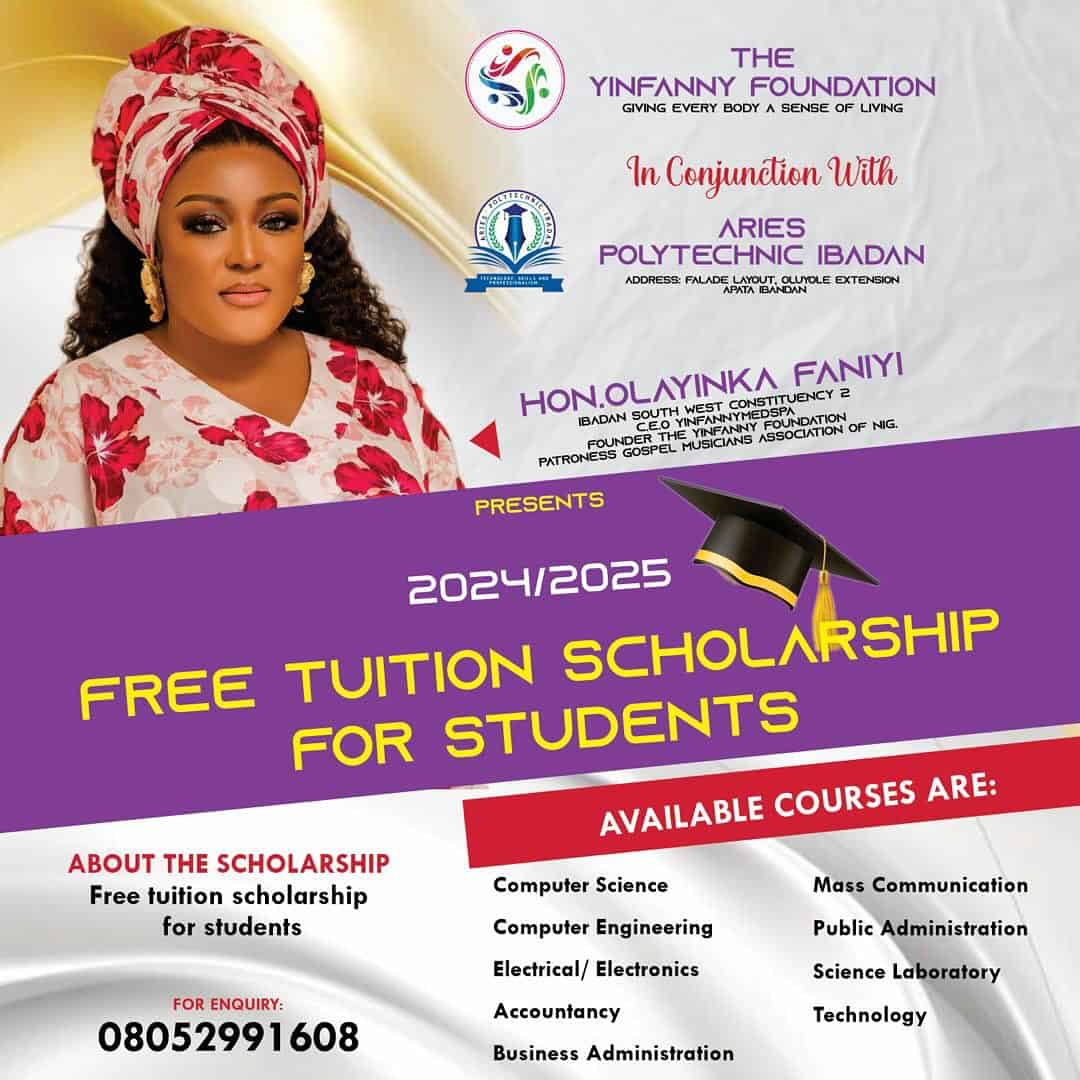 Apply for Aries Polytechnic Ibadan Free Tuition Scholarship