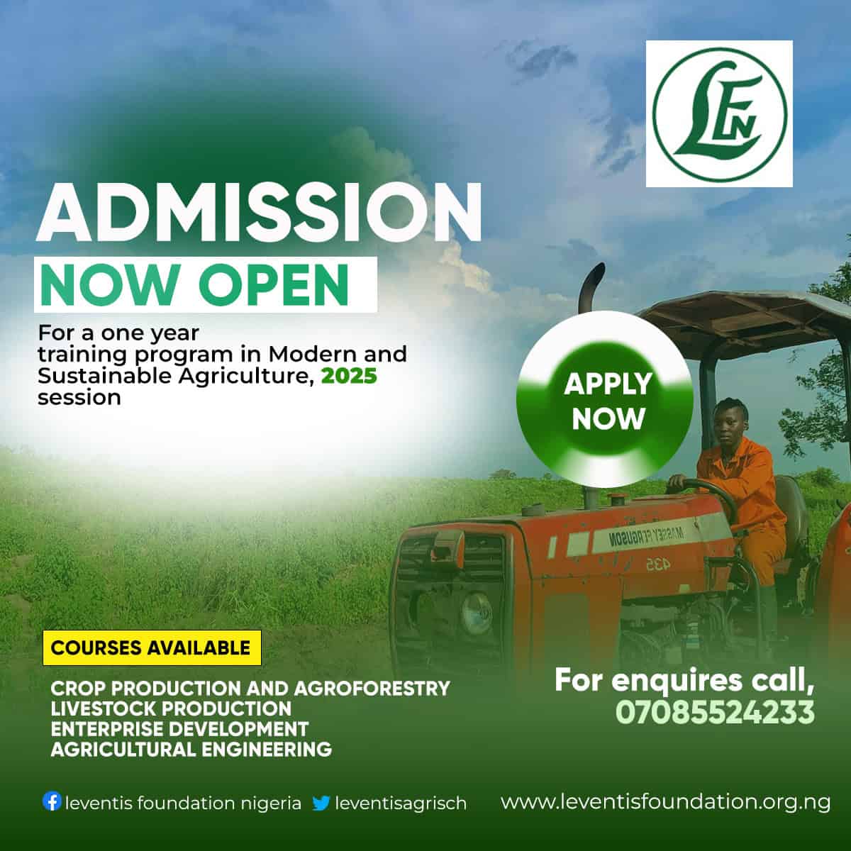 Apply for the Leventis Foundation Agricultural Training 2025