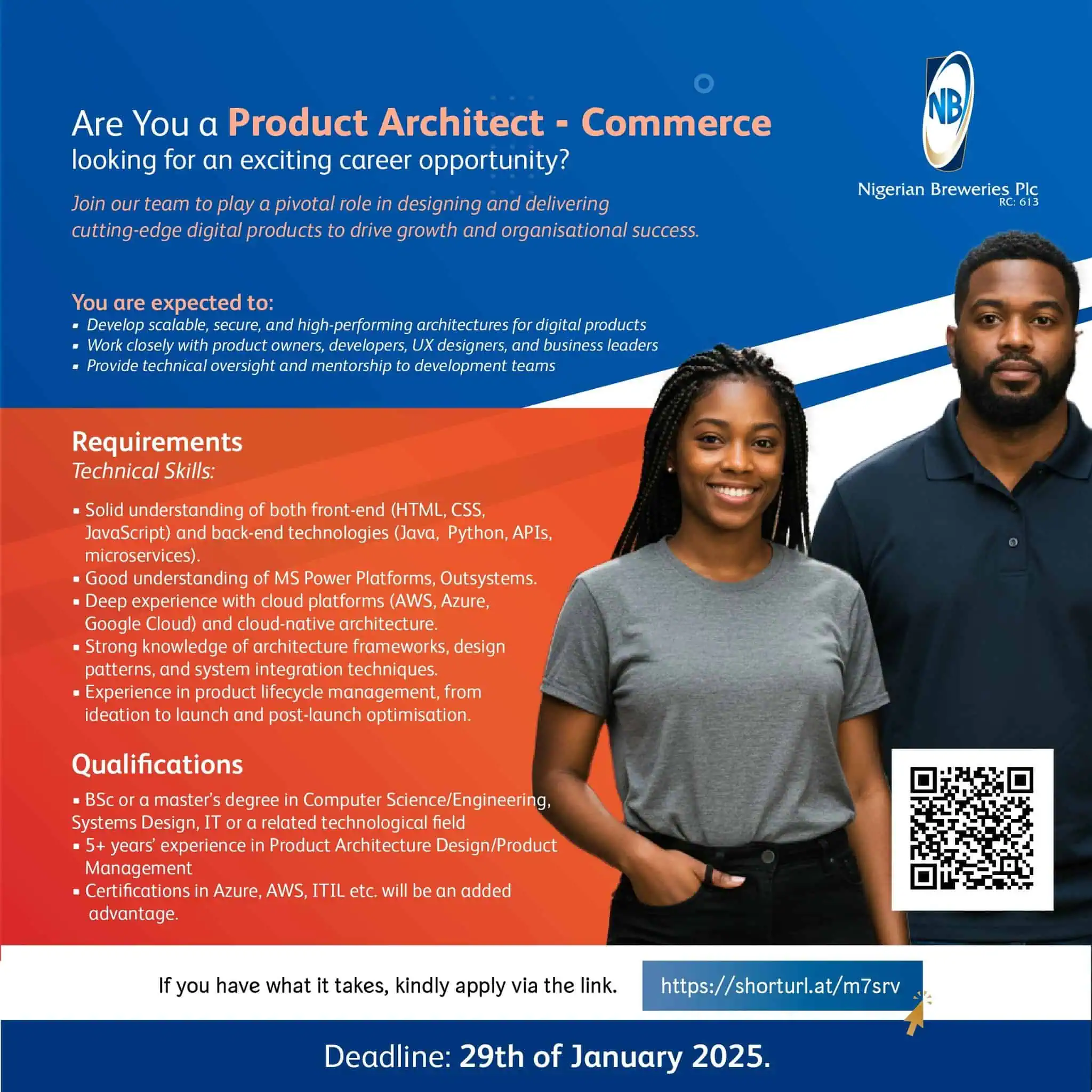 Apply for Product Architect Role at Nigerian Breweries 2025