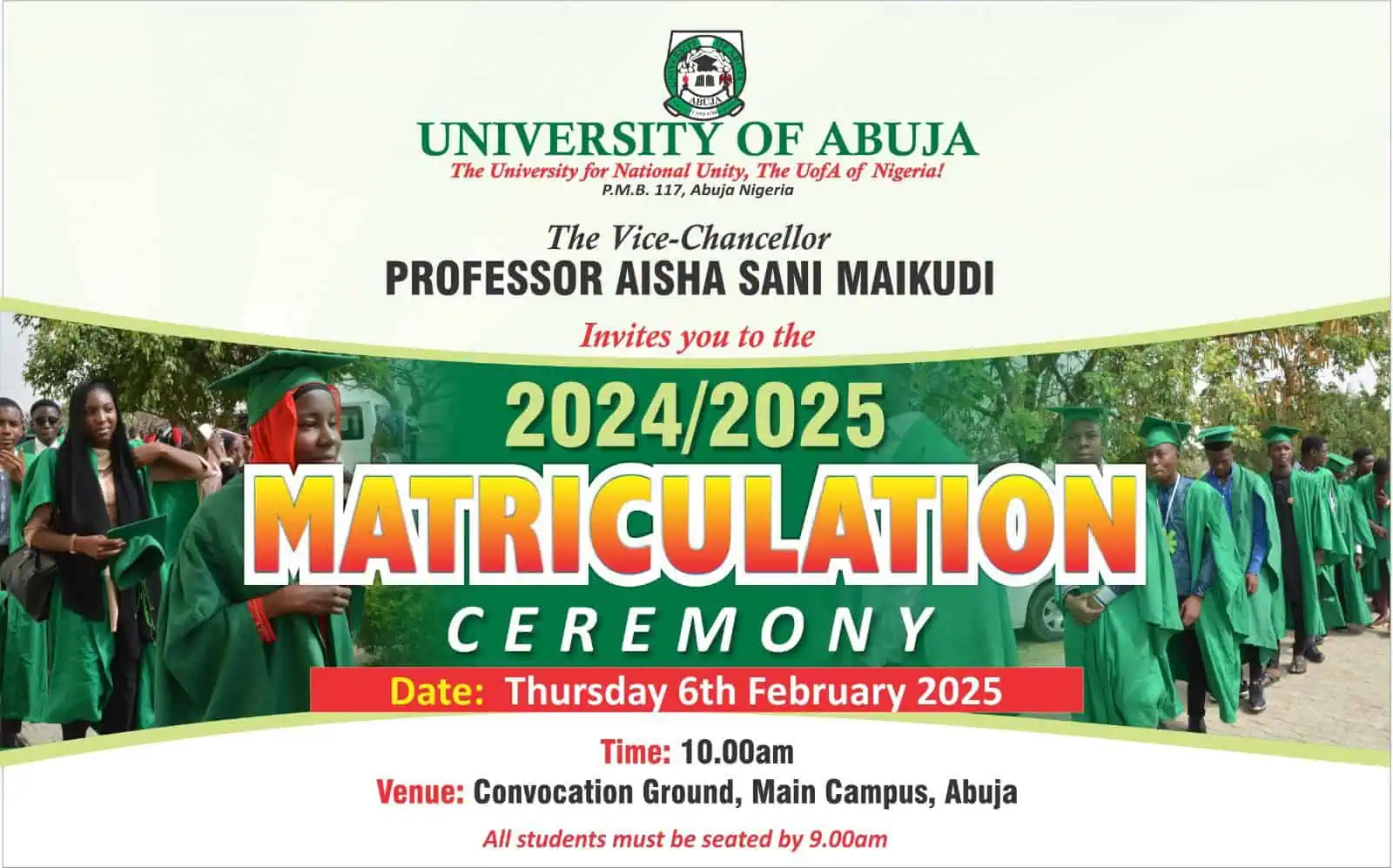 University of Abuja Matriculation Ceremony