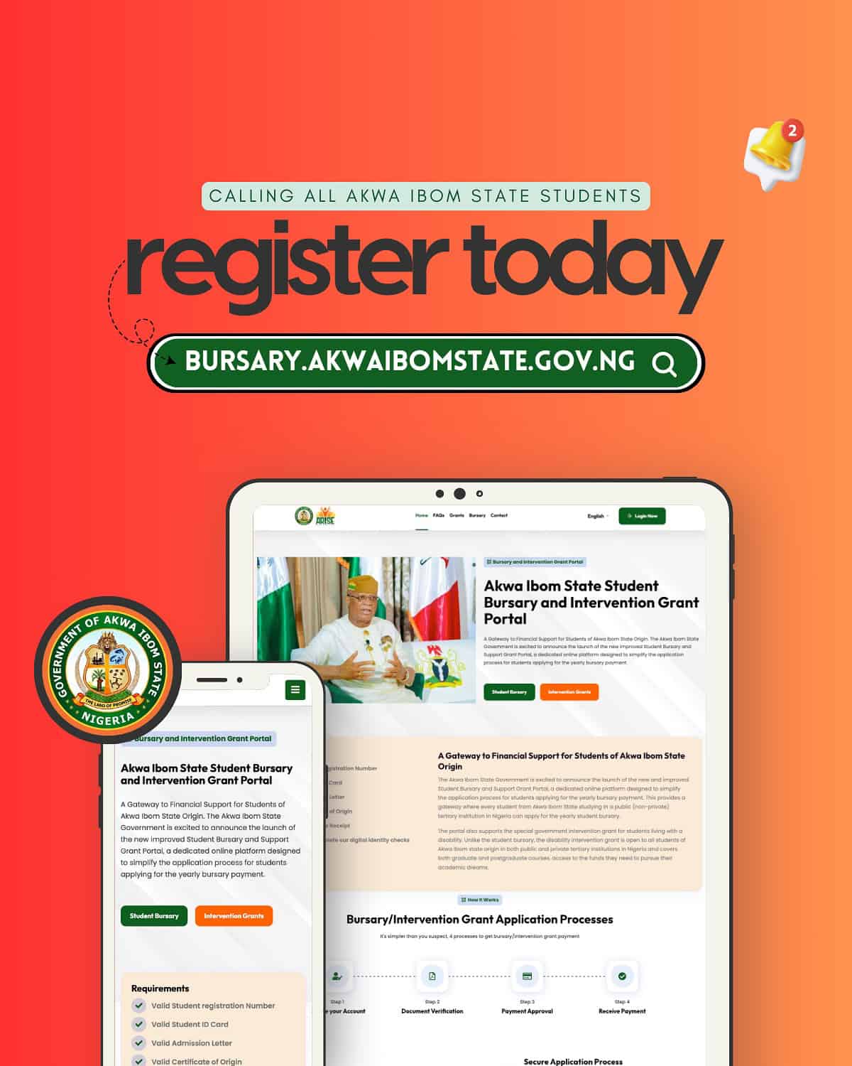 Apply for Akwa Ibom State Student Bursary