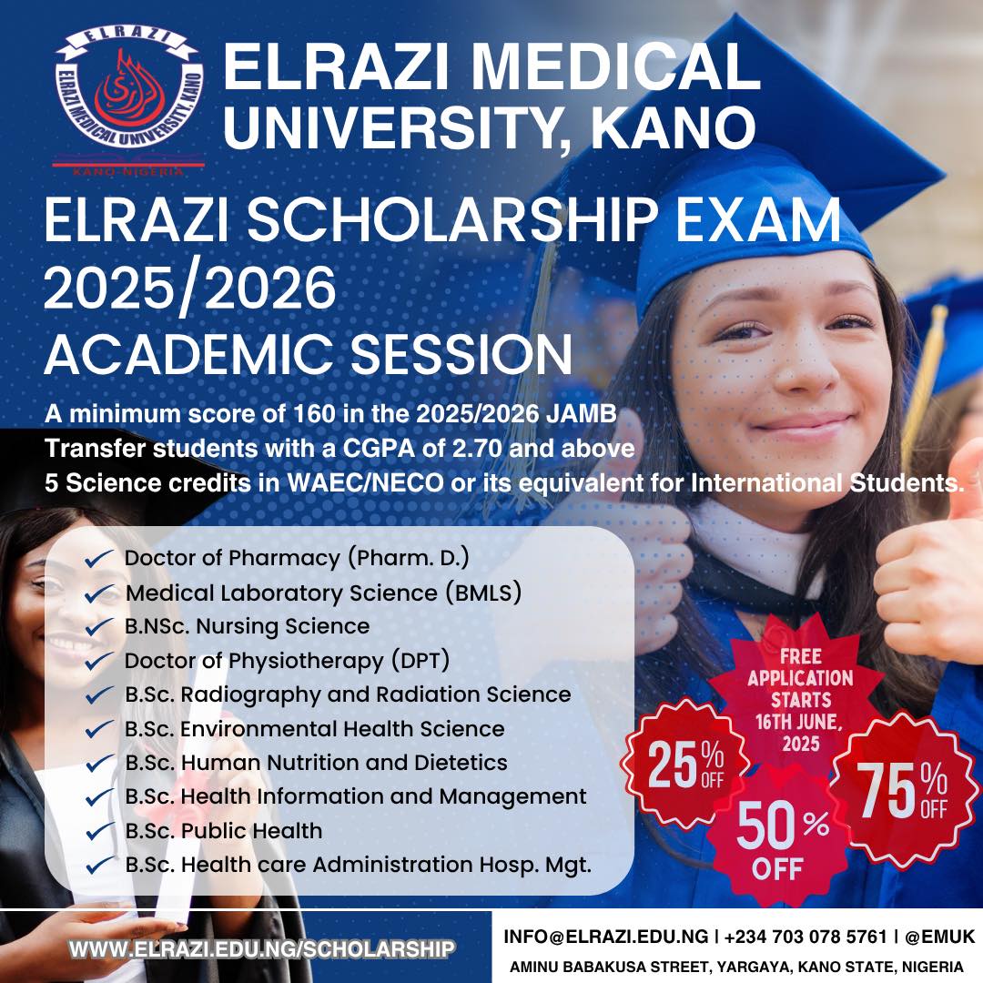 Apply for Elrazi Medical University’s 2025 Scholarship Exam