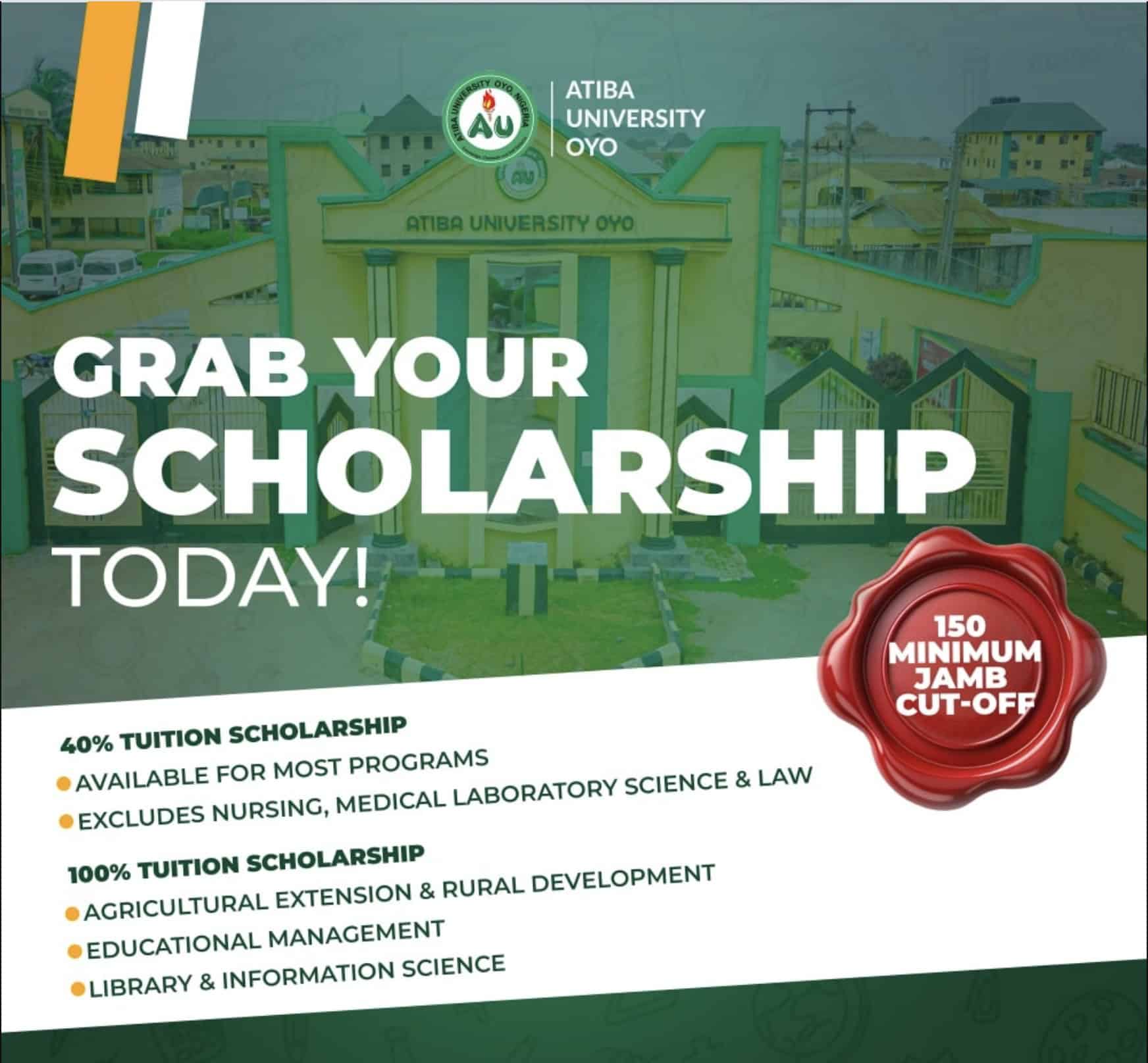 Atiba University Scholarship Application for 2025/2026 Academic Session