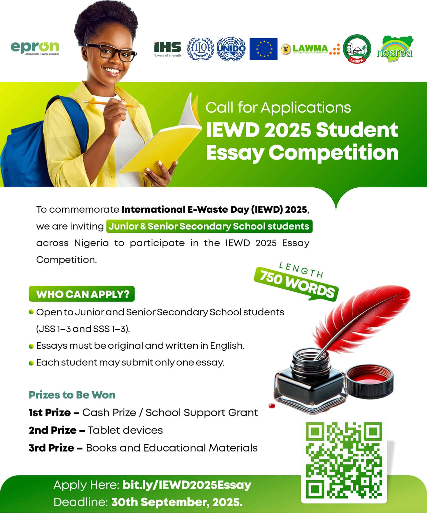 International E-Waste Day (IEWD) Essay Competition for Students 2025