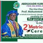 Abdulkadir Kure University, Minna (AKUM) 2nd Matriculation Ceremony