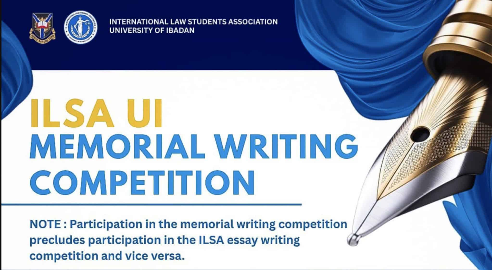 International Law Students' Association (ILSA), University of Ibadan (UI) Memorial Writing Competition 2025