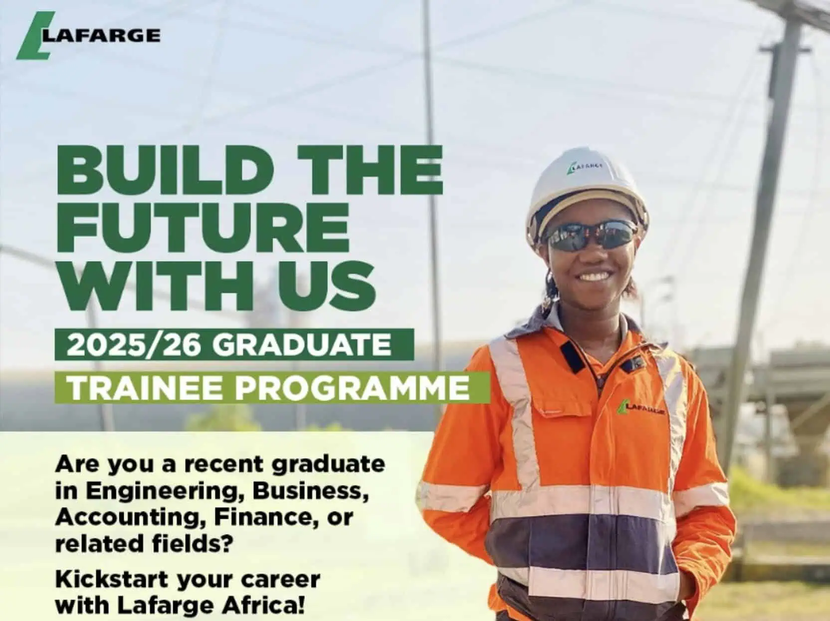Lafarge Africa Graduate Trainee Programme 2025/2026: Application Guide and Details