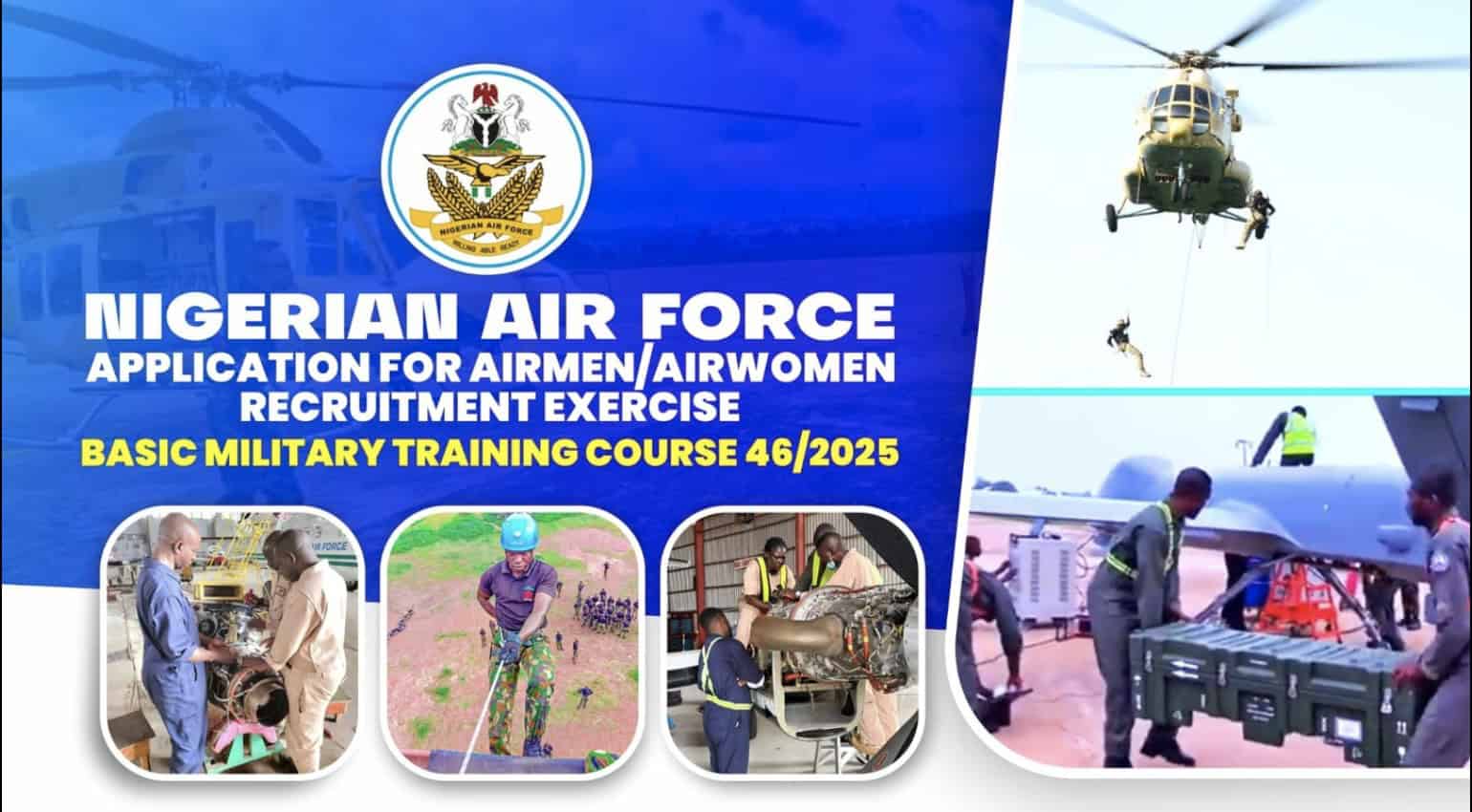 Nigerian Air Force (NAF) Recruitment Exercise Application Form 2025