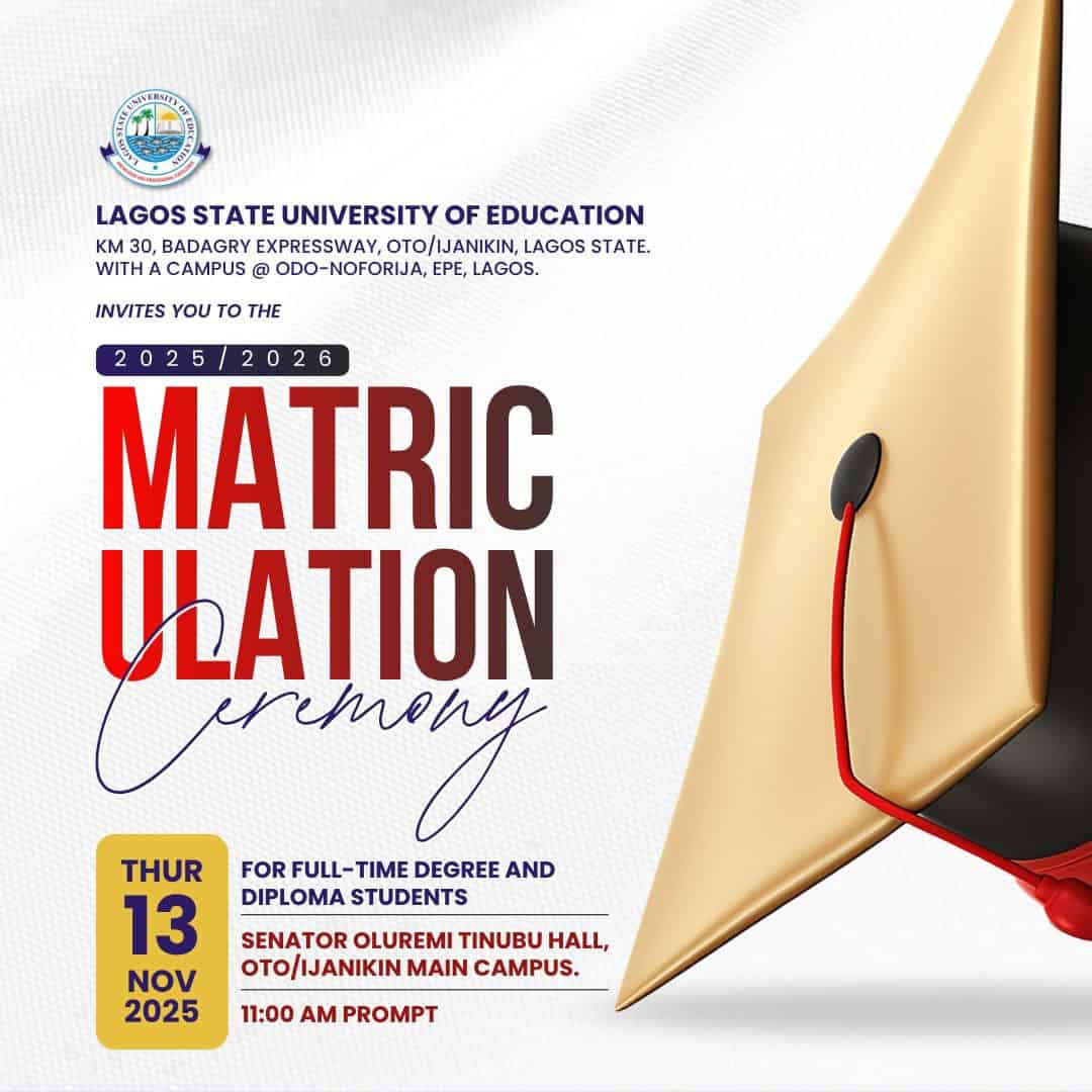 LASUED Matriculation Ceremony for the 2025/2026 Session