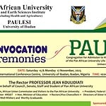 Pan African University Life and Earth Sciences Institute (PAULESI) 2025 Convocation Ceremonies