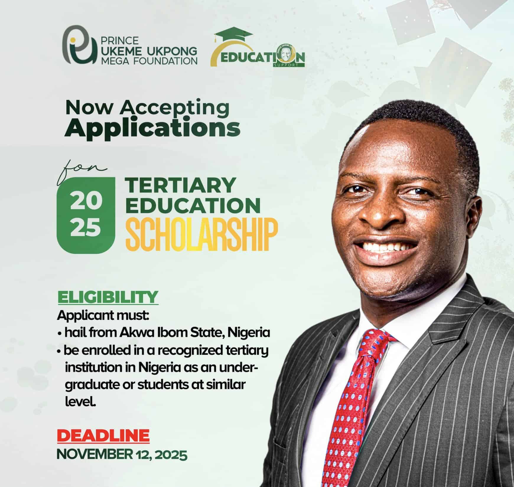 Prince Ukeme Ukpong Education Support Scholarship 2025