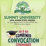 Summit University, Offa (SUNO) 5th & 6th Combined Convocation Ceremonies 2025