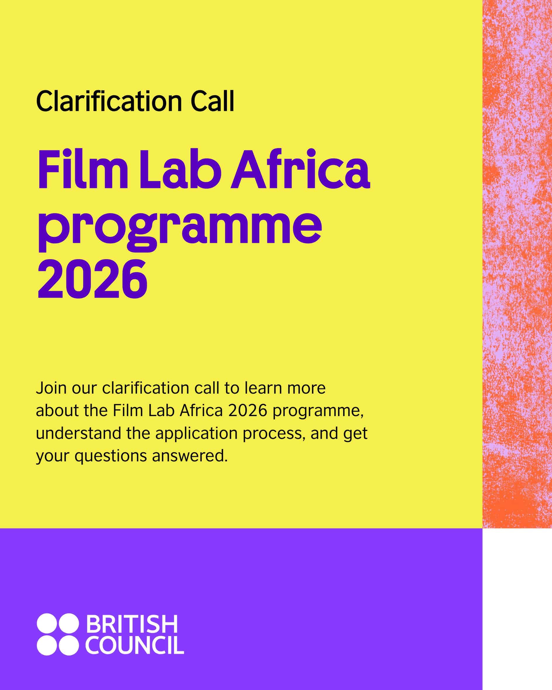 British Council Film Lab Africa 2026