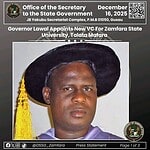 Governor Lawal Approves Appointment of New Vice-Chancellor for Zamfara State University, Talata Mafara (ZAMSUT)