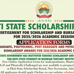 Ekiti State Scholarship & Bursary Forms 2026
