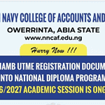 NNCAF ND Admission 2026/2027: JAMB UTME
