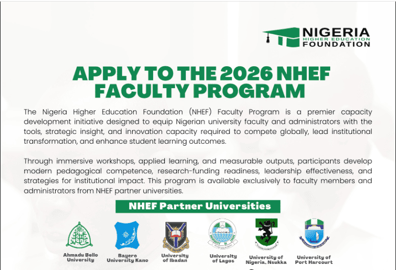 NHEF Faculty Program 2026 application opens for eligible university staff