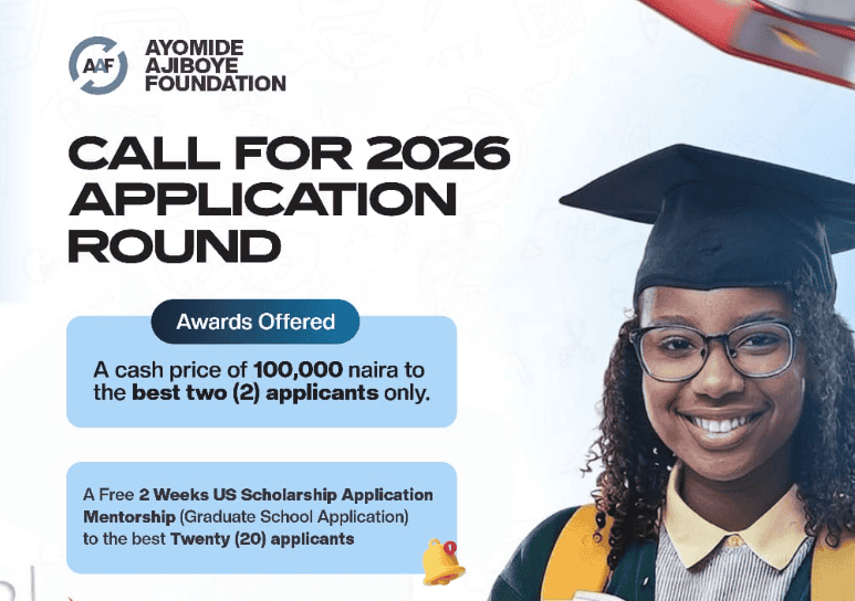 Ayomide Ajiboye Foundation opens 2026 scholarship application