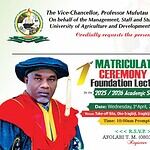 FUADSI Matriculation Ceremony 2026 Date and Venue