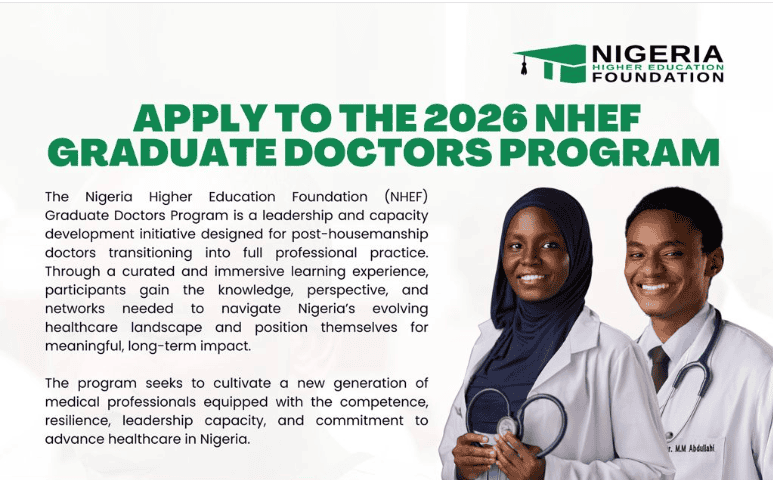 NHEF Graduate Doctors Program 2026 application opens for eligible doctors