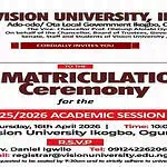 Vision University Matriculation Ceremony 2026