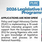 PLAC Legislative Internship Programme 2026