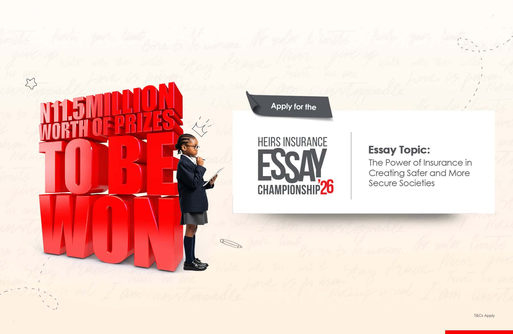 Heirs Insurance Essay Championship 2026: Topic, Prizes, Rules and How to Apply